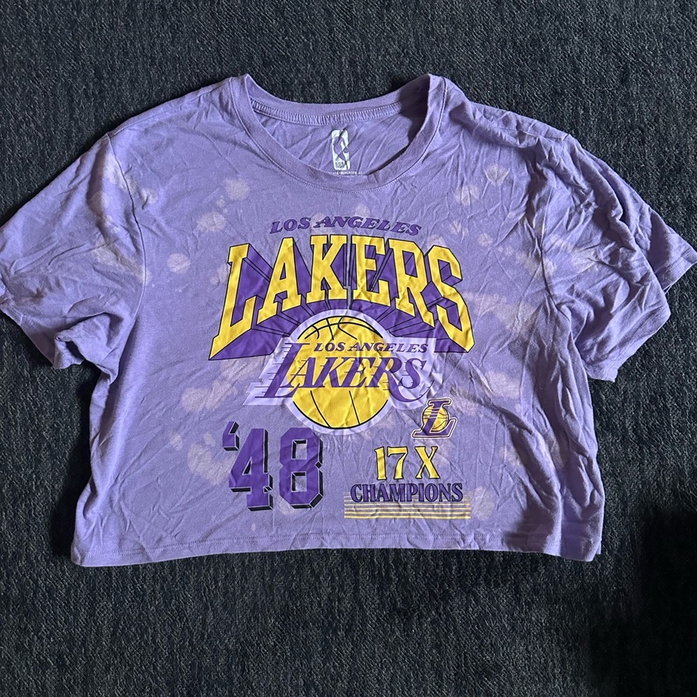 NBA Purple Graphic Tee crop top